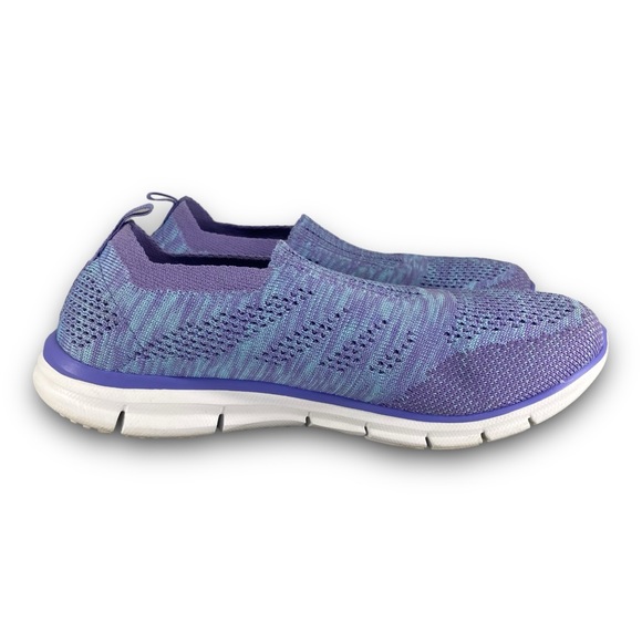 Skechers Empire Inside Look Sneakers 23451W Slip On Shoes Purple Blue Women 7W - Picture 3 of 9